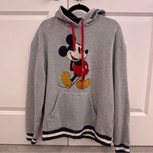 Disney Gray and Red Mickey Mouse Sweatshirt